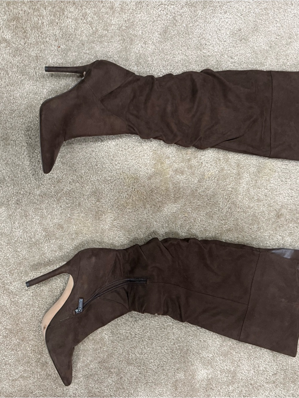 Jessica Simpson Women’s Brown Suede Stiletto Knee-High Boots